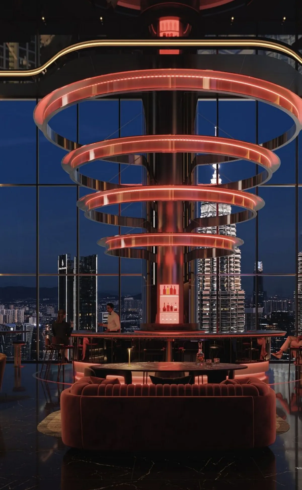 360 Sky Bar Rooftop KLCC View