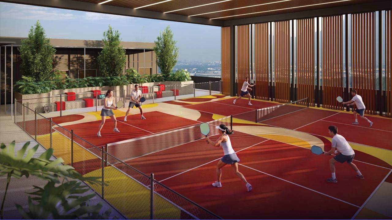 The NeX rooftop pickleball courts